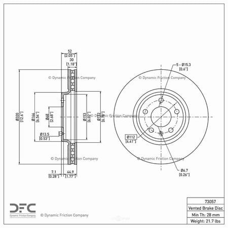 Dynamic 900-73057 DFC Hi-carbon Alloy Geomet Coated Rotor
