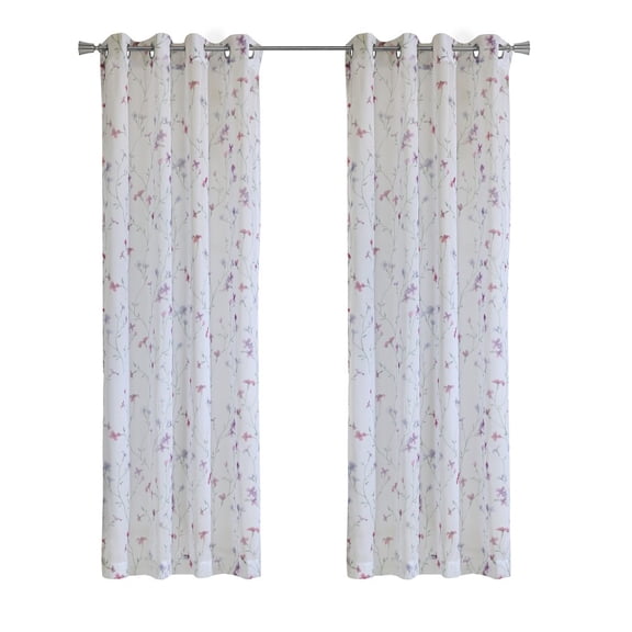 Habitat Hazel Sheer Grommet Curtain Panel 52 x 63 in Pink
