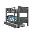 thumbnail image 3 of Donco Kids Twin over Twin Mission Bunk Bed with Pullout Twin Trundle, Dark Grey, 3 of 7