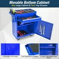 thumbnail image 7 of Tool Box, Seizeen Rolling Tool Chest, Stainless Steel Tool Box with Brake Wheels and 4 Drawers, Detachable Tool Cart, Blue, 7 of 7
