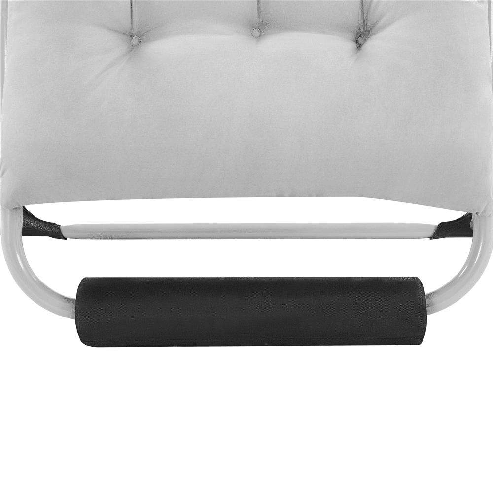 Alden Design 29in Foldable Zero Gravity Recliner with Padded Cushion for Garden, Gray