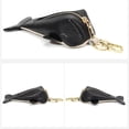 thumbnail image 6 of Vjnyvs Leather Coin Purse Mini Zipper Change Purse Keychain Cute Whale Key Ring Coin Holder Wallet For Headset Lipstick Jewelry, 6 of 7