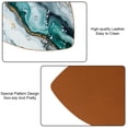 thumbnail image 5 of HemaKayy Set of 6 Decorative Coasters for Drinks, Waterproof Leather Drink Coaster with Double Side Non-Slip Surface for Cup Kitchen Home Housewarming Gift, Rectangle 4" - Abstract Marble Texture, 5 of 7