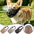 thumbnail image 2 of Brown Pvc Soft Mesh Dog Muzzle with Reflective Strip for Nighttime Walks and Comfortable 3d Design, 2 of 5