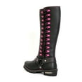 thumbnail image 6 of Hot Leathers BTL1006 Ladies 14-inch Black Knee-High Leather Boots with Side Zipper Entry 7W, 6 of 10