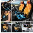 thumbnail image 2 of Yuyamidu Coconut Tree Car Seat Cover Full Set 15 Piece Whilpool Tie Dye Steering Wheel Cover Auto Seatbelt Pads Cup Coasters Trash Can Air Vent Holder Rear View Mirror Cover Keychain Wristlet Strap, 2 of 7