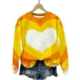 thumbnail image 4 of Uootdi Valentine's Day Sweatshirt for Women Crew Neck Love Heart Printed Graphic Sweatshirts Casual Holiday Long Sleeve Graphic Tee Tops Gift, 4 of 9