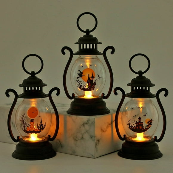 EASTIN Halloween LED Lantern Lamp Spooky Decorations Energy-efficient Home Party Durable Easy Battery Replacement Lantern for Festive Glow