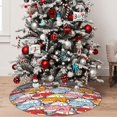 thumbnail image 4 of KLL 30" Christmas Tree Skirt Cute Cars Xmas Tree Skirts Mat for New Year Xmas Holiday Party Indoor Outdoor Home Decoration, 4 of 5