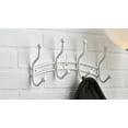 thumbnail image 4 of Richelieu T9930130 12-9/16" Wide 4 Hook Metal Coat Rack - White, 4 of 4