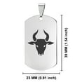 thumbnail image 2 of Stainless Steel Year of the Ox Zodiac Dog Tag Keychain Circle Ring, 2 of 2