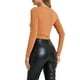 thumbnail image 3 of INSPIRAR CHIC Blusa de Brillo para Mujer con Torcido, Ajustada, de Manga Larga, con Corte para Fiesta, Cortas y Brillantes, Talla S Naranja Oscuro, 3 of 6