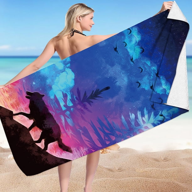 Xihbxyly Toalla de Playa de Microfibra, Ligera y Resistente a La Arena, de Secado Rápido, Suave y Cómoda, Ideal para Playa, Piscina y Viajes, 30 X 60 Pulgadas, Diseño Compacto y Portátil.