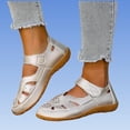 thumbnail image 6 of Gpaecead Women Hollow Out Flat Sandals Closed Toe Breathable Adjustable Ankle Strap Plus Size Shoes Spring Summer Casual Versatile,Rose Gold, 6 of 6