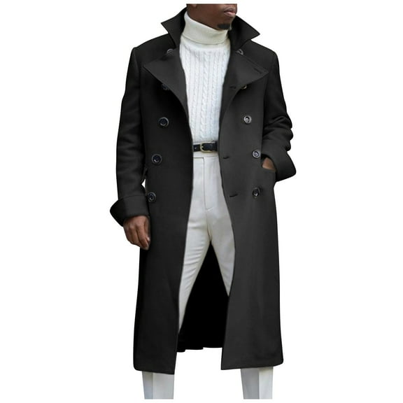 Wutalume Men's Relaxed-Fit Casual Workwear Baseball Jacket Long-Sleeve Outerwear, Durable Fabric with Classic Design, Ideal for Work, Casual Wear and Seasonal Transition,Black L