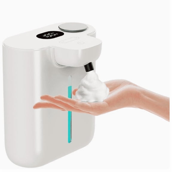 Zhue Automatic Soap Dispenser Touchless, Hands-Free, Multi Adjustable Volume, Long Battery Life, Compatible with Thick & Thin Dish/Hand Soap for Bathroom and Kitchen, Easy for Toddlers, White