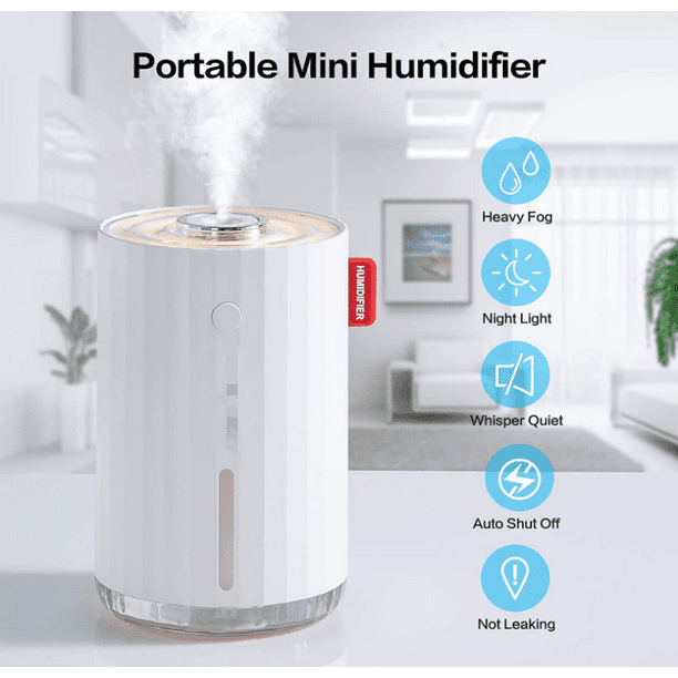 Mini Humidificateur d'air bebe, Pas de batterie, Portable