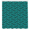 thumbnail image 3 of Ambesonne Brown and Blue Shower Curtain, Vintage Flora, 69"Wx84"L, Dark Brown Turquoise, 3 of 3
