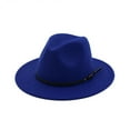 thumbnail image 2 of Clearance! Fdelink Women's Wool Felt Outback Hat Panama Hat Wide Brim Women Belt Buckle Fedora Hat, the hat, 2 of 2