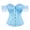Sleeveless Top # A01 Sky Blue, variant on Going Out Tops for Women Lace Off Shoulder Corset Bustier Hook Eye Front Crop Strapless Brocade Push Up Bralette Fashion Sweetheart Clubwear Camisole Blouse