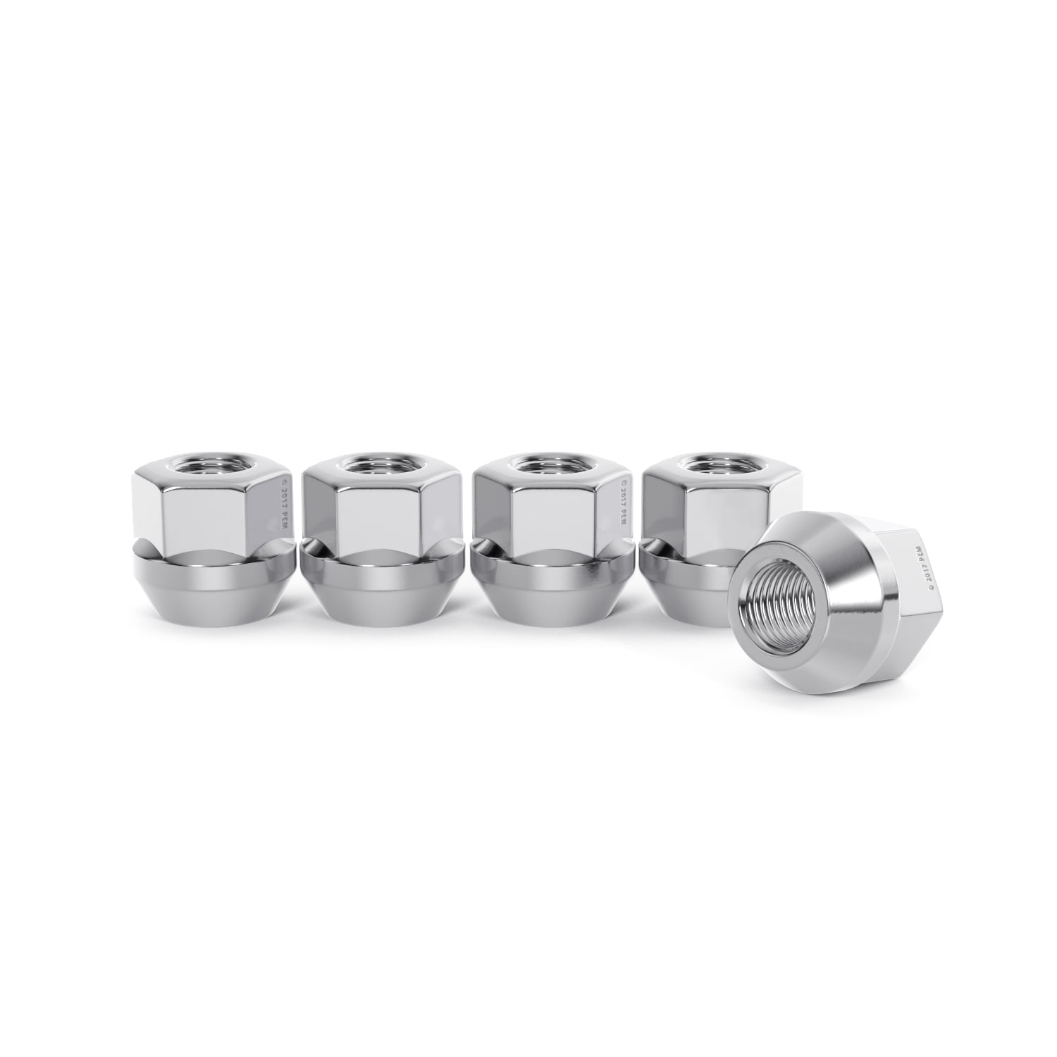 20pcs Chrome Open End Lug Nuts - 7/16"x20 Threads  - 0.81" Length - Cone Conical Taper Acorn Seat - 19mm 3/4" Hex - Compatible with Buick Chevy Chevrolet Pontiac Oldsmobile Cutlass Supreme