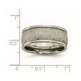 thumbnail image 6 of Titanium Polished 9mm Textured Rounded Edge Ring, 6 of 6