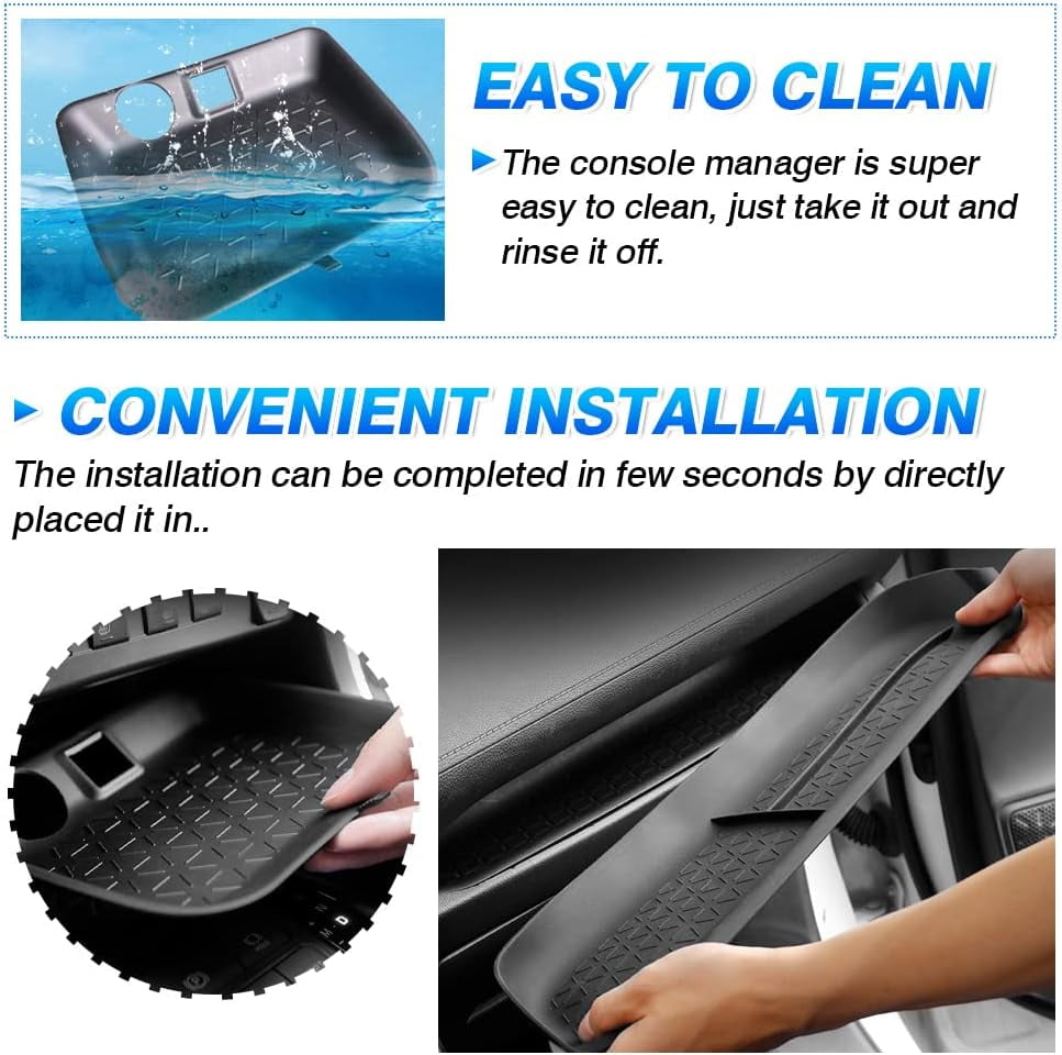 Canvcle Center Console Organizer for 2019-2025 Toyota RAV4 Accessories Secondary Glove Box Insert Tray Non-Slip Set of 4