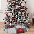 thumbnail image 5 of Yiaed Cherries laid Print Christmas Tree Skirt , Tree SkirtsTree Mat for Christmas Winter Holiday Indoor Decorations-48", 5 of 7