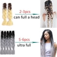 thumbnail image 4 of Chocolate Brown-4# Trenza Hebras de Cabello,Extensión de Cabello Trenza de 24",5 Paquetes de Hebras Trenzadas Africanas,Extensión de Cabello de Fibra Sintética para Torcedura de Ganchillo, 4 of 5