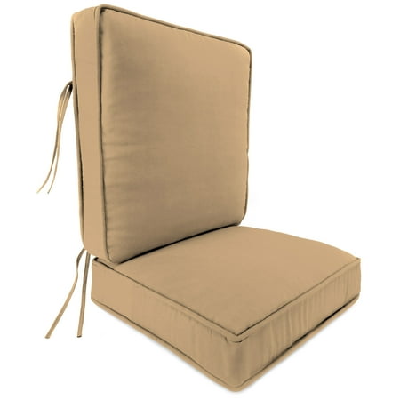 Jordan Manufacturing Sunbrella 2 Piece 45" x 22" Canvas Camel Solid Rectangular Outdoor Deep Seat Patio Seat and Back Cushion Set