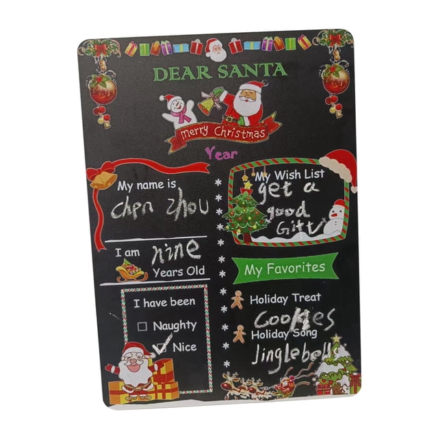 Calendarios de Adviento con escenas decorativas, accesorios de madera, pizarra de regalo para la sala de estar. sin soporte
