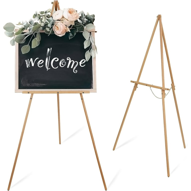 Easel Stand For Sign - 63 Inches Tall Adjustable Easels For Displaying  Pictures Portable Metal Art Floor Display Easel For Wedding Sign Poster