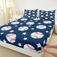 thumbnail image 3 of Manfei Boys Ball Game Twin Sheet Sets,Baseball Lovers Twin Fitted Sheet,Blue White Flat Sheet For Boys Kids,Microfiber Bedroom Decor,3 Pieces, 3 of 7