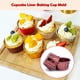 thumbnail image 4 of Wosthever Paquete de 100 Cupcake Liner Mold Pastelería Galletas Cake Cup Pan Tray Wrappers Home Dining Hotel Bakery Cafe Kitchen Baking Herramientas y accesorios para hornear Oro rosa Wosthever HA067404-05, 4 of 6