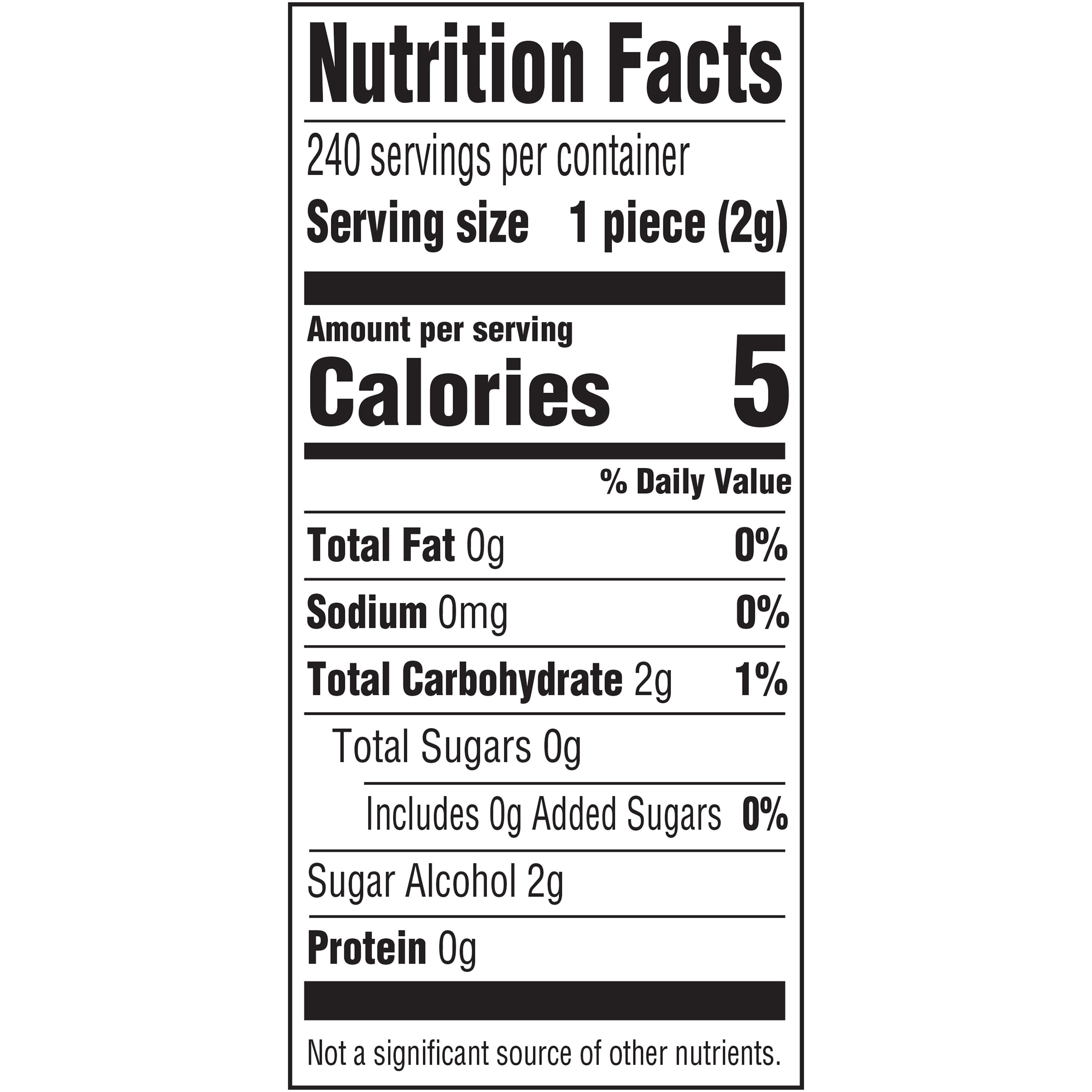 Extra Refreshers Gum, Polar Ice, 40 Pieces (Pack of 6)