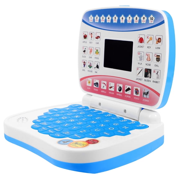 KAKOWELY Computadora portátil de educación temprana para niños, simulación de aprendizaje educativo, música, pantalla LED