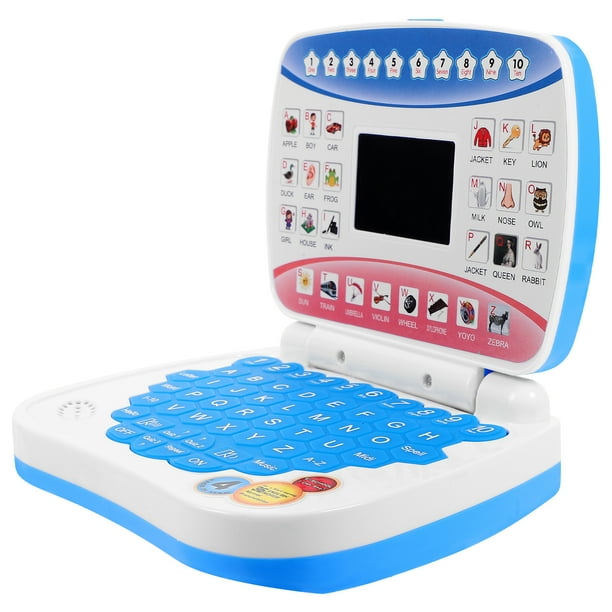 BRIGHTFUFU Niños Educación Temprana Portátil Aprendizaje Educativo Simulación Música Pantalla LED Computadora