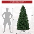 thumbnail image 3 of Christmas Tree, Artificial Full Christmas Tree Seasonal Holiday Decoration Tree with Warm White LED, Metal Stand for Home, Office, Party (PVC, Green-7.5 FT), 3 of 7