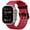 Red, variant on BANDOVA Silicone Ocean Band Compatible with Apple Watch Men Women, Breathable Tubular Sport Strap for Series 11 10 9 8 7 6 SE Ultra, Orange