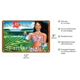 thumbnail image 2 of Aloha To All Who Enter - Hawaii Hula Dancer - Vintage Hawaiian Travel Poster by Wade Koniakowsky - 8 x 12 inch Vintage Metal Tin Sign, 2 of 4