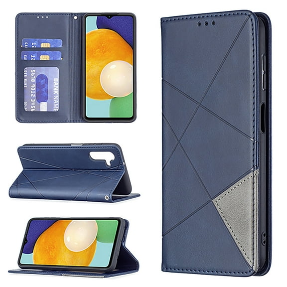 Feishell for Samsung Galaxy A14 5G 6.6 inch Folio Flip Case,Premium Durable PU Leather Magnetic Closure Credit Card Slots Kickstand Shockproof TPU Inner Wallet Phone Case,Blue