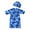 C001, variant on FLMEI Baby Boys One Piece Swimsuits High Stretch Bathing Suit for Kids Zipper Short Sleeve Swimwear Toddler Dinosaur Shark Print Beach Wear Upf50+ with Swim Cap 12 Months - 8 Years