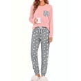 thumbnail image 3 of Fantaslook Women Pajama Sets 2 Piece Long Sleeve Pajama Sets With Long Printed Jogger Pants Sleepwear Loose Lounge Sets, 3 of 9