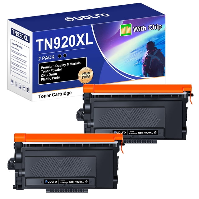 Cartucho de Tóner SUDLTO TN920XL Alto Rendimiento 6,000 páginas Paquete de 2