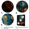 thumbnail image 3 of Designart "Celestial Pattern Zodiacal Array" Astrology Floater Framed Canvas Print, 3 of 7