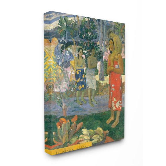 The Stupell Home Decor Collection La Orana Maria Oceania Tropical Classical Painting Canvas Wall Art