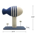 thumbnail image 6 of QBLEEV Cat Scratching Post Natural Sisal Flying Fish Cat Scratch Board Vertical Cat Scratch Post Toy Indoor Pet Toy for Cats and Kittens, 6 of 7