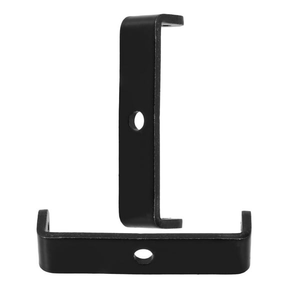 STOBOK 2Pcs Heavy Duty Black Steel Shelf Brackets U Shape for Durable Home Shelving