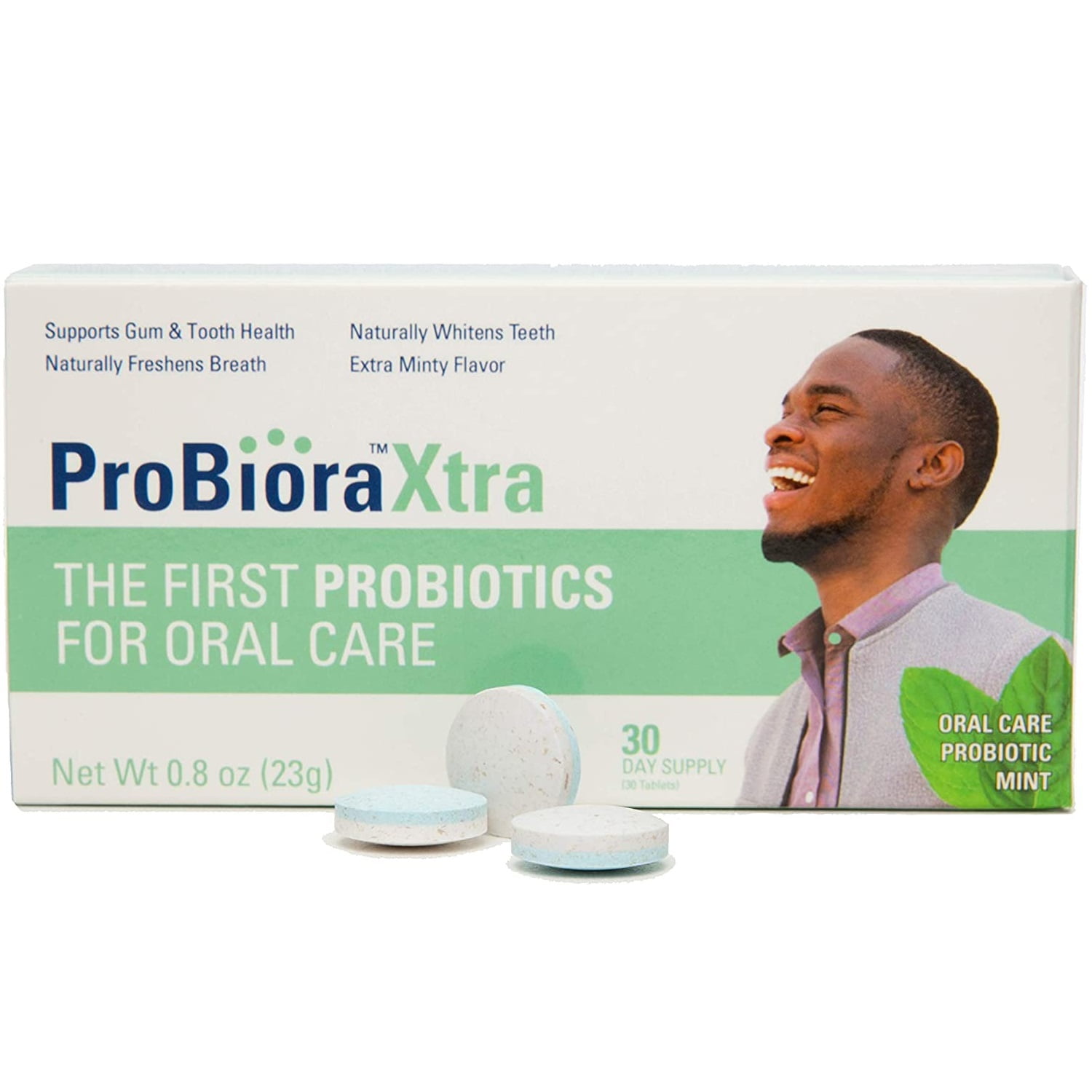 Fresher Breath, Whiter Teeth, and Healthier Gums with Oral Care Probiotics  from ProBiora | Probiotics for Your Mouth | Extra Minty | 30 Count