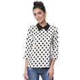 thumbnail image 2 of Disfraz de Halloween Allegra K Blusa Camisa Polka Dots Blanco M, 2 of 7